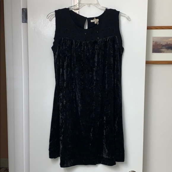 Mystree Black Velvet Sleeveless Shift Dress, Sz. M,  HP💐 - Picture 4 of 11